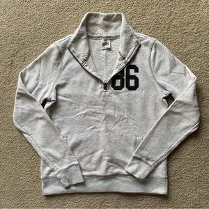 Vintage 2011 Victoria’s Secret LOVE PINK Sweatshirt 1/4 Zip Pullover Gray XS